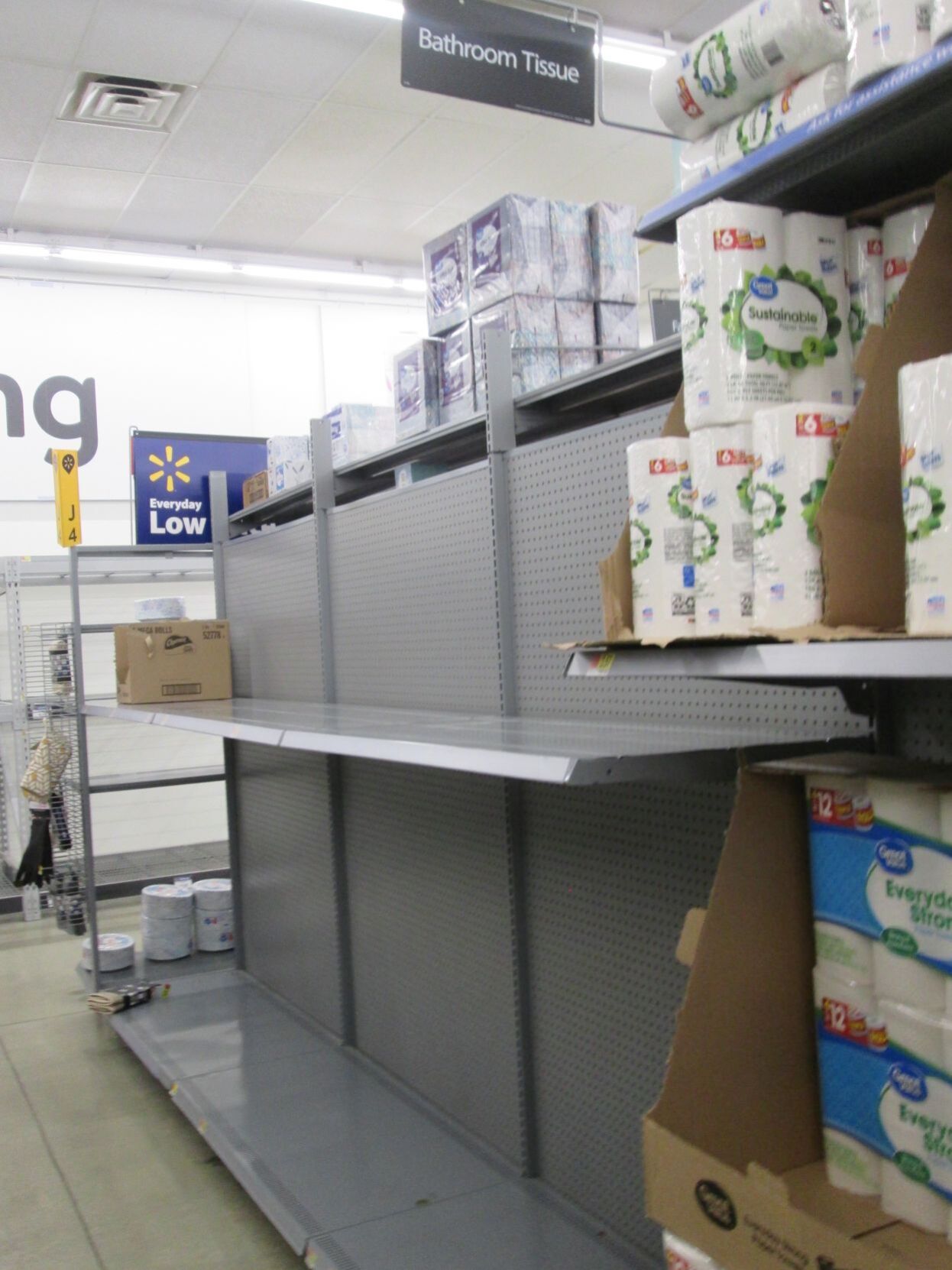 Coronavirus-empty shelves
